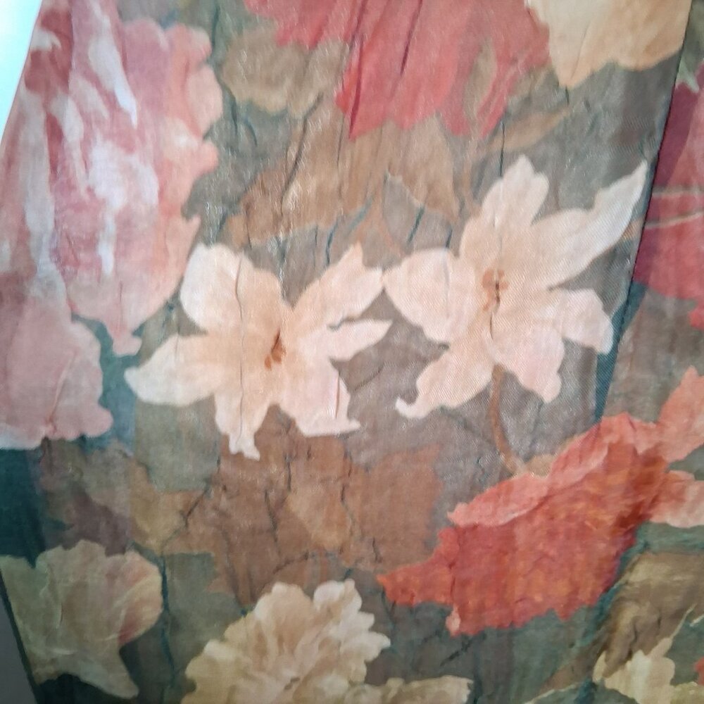 Vintage 90s Virgo II Slip Dress Size 12 Cabbage Rose Evening Party Sleeveless - Picture 15 of 16
